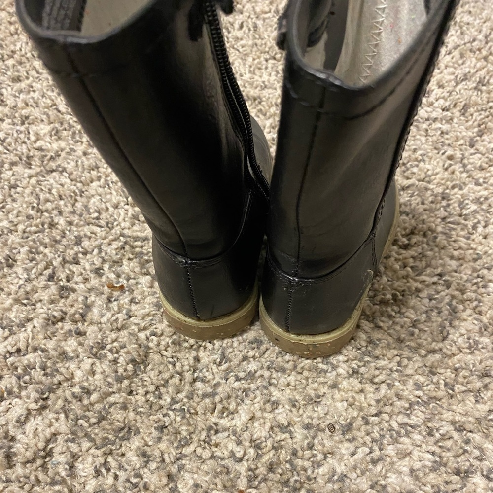 Cat & Jack toddler girl black calf-high boots | Size 6 - Picture 8 of 8